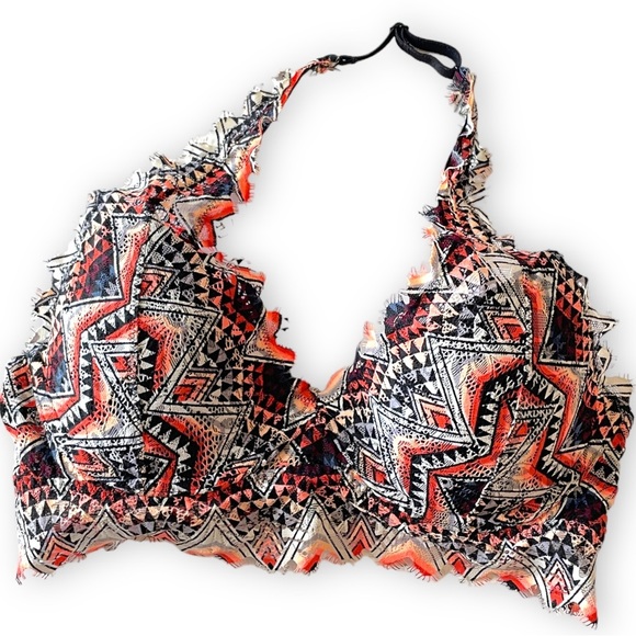 Victorias Secret PINK Lace Adjustable Halter Bralette Size Small - Picture 2 of 10